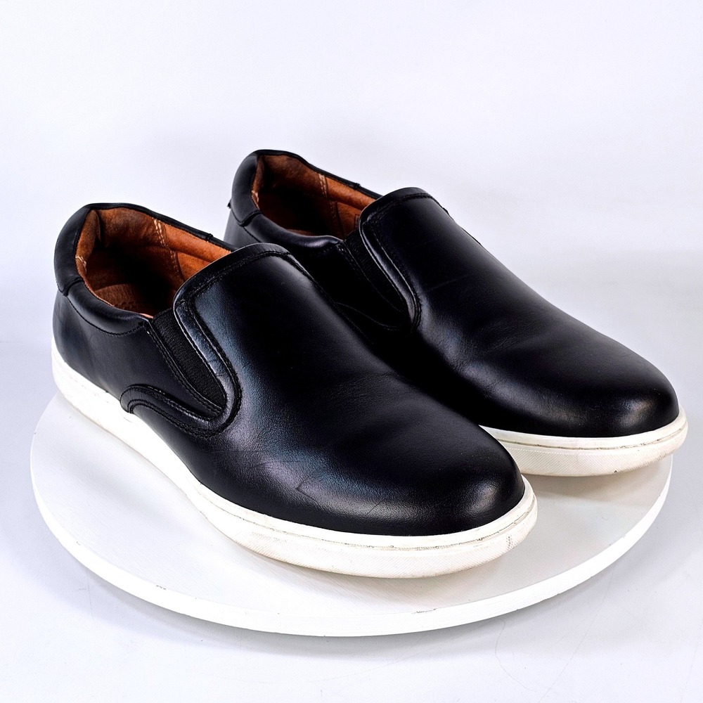 Vionic Brody Leather Slip On Sneakers Black Mens 8.5 BRODYLTHR VSM038